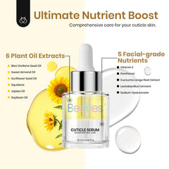 Beetles Gel Polish cuticle oil ingredients rice bran and sweet almond nourish cuticles.
