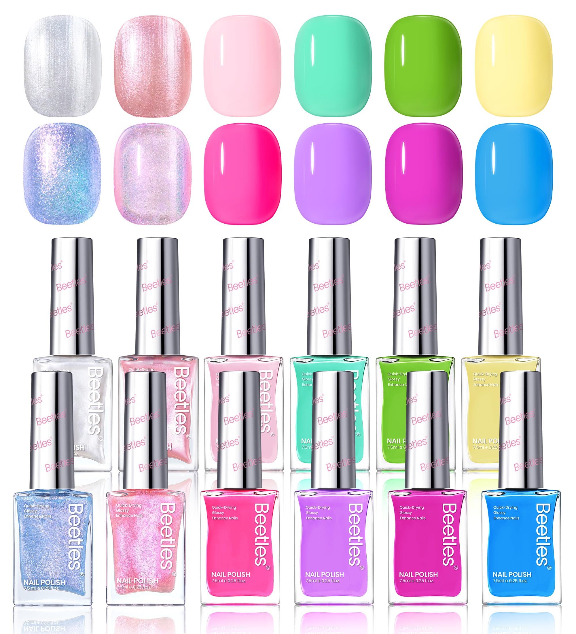 Beetles Gel Polish daily manicure ready kit for home or travel use.