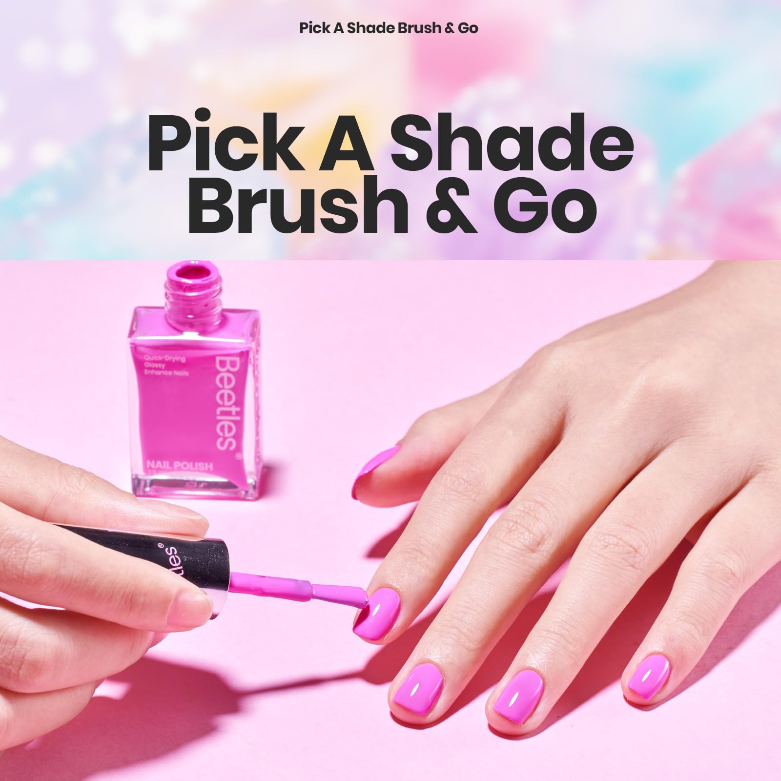 Beetles Gel Polish eco-friendly formula bottle with vibrant color options.