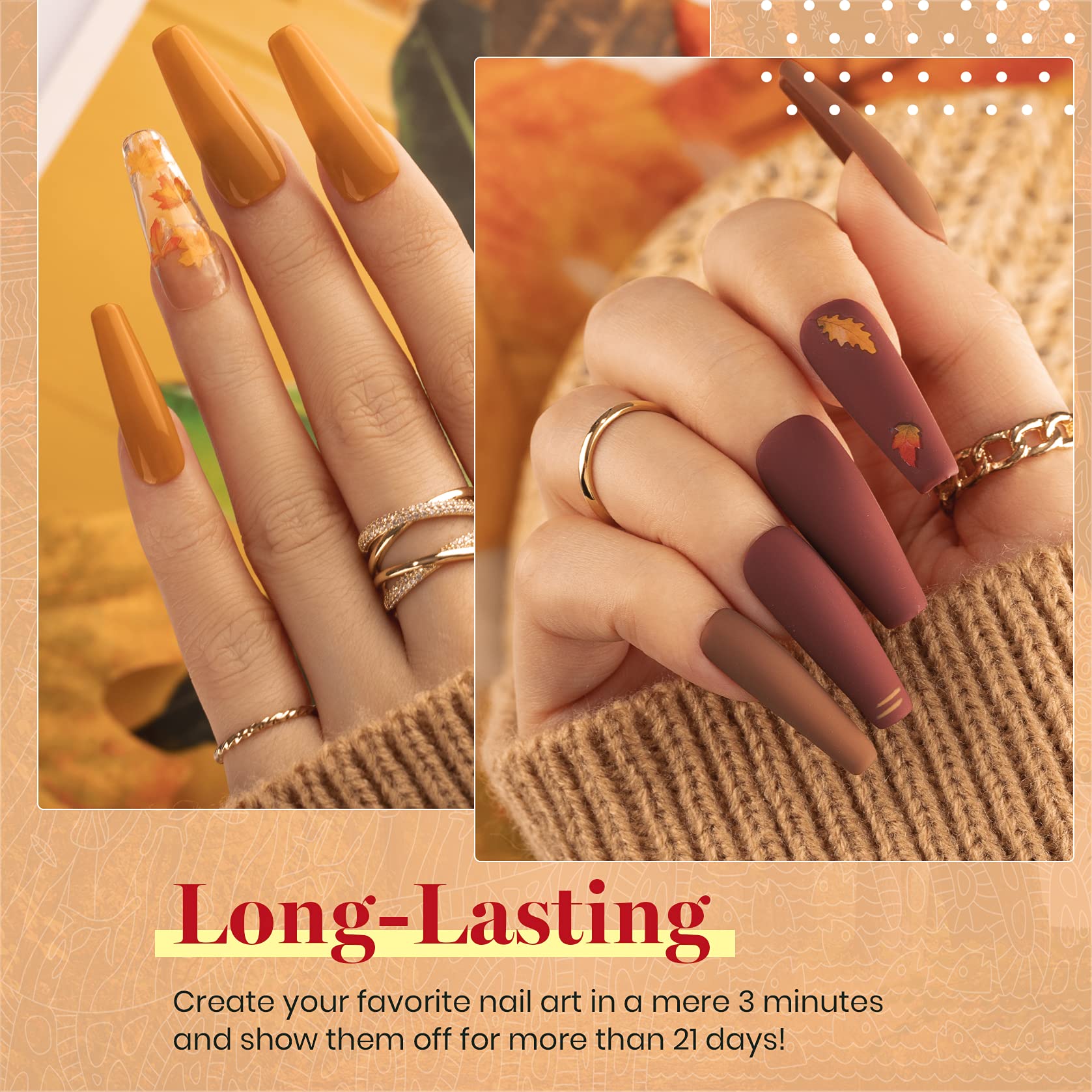 Beetles Gel Polish Fall Set coffee-swatch depicts deep espresso hue for elegant nails.