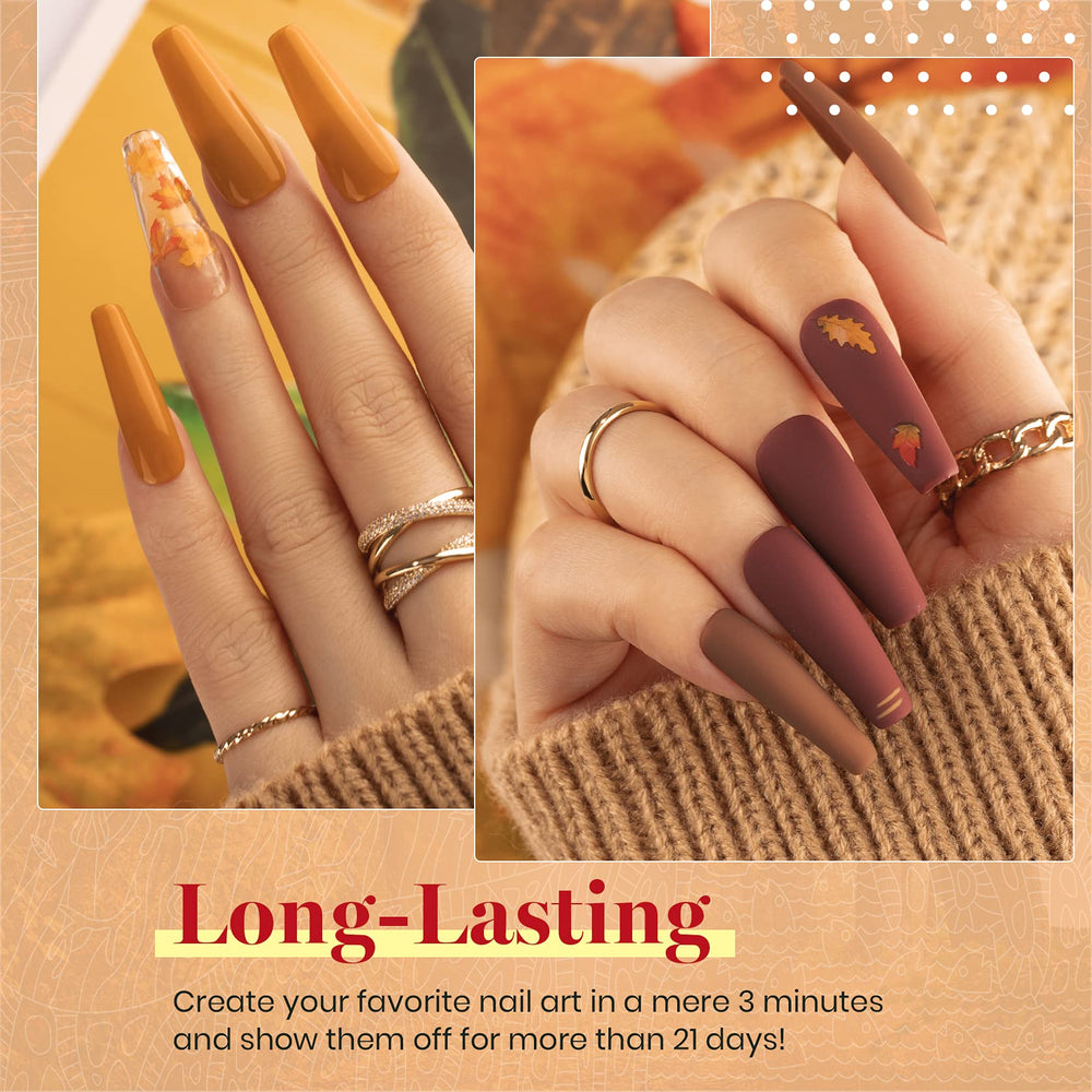 Beetles Gel Polish Fall Set coffee-swatch depicts deep espresso hue for elegant nails.