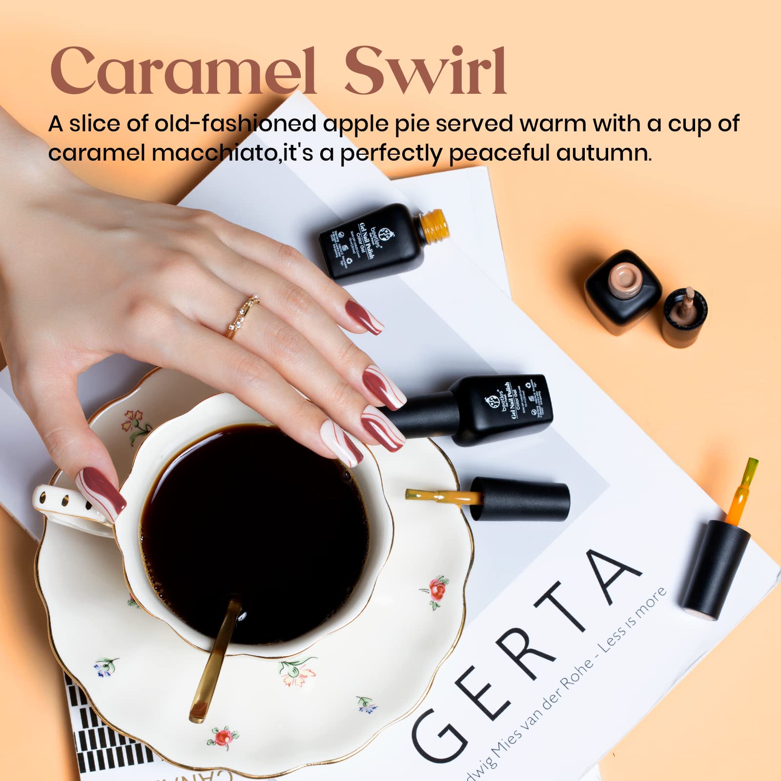 Beetles Gel Polish Fall Set led-cure-time ensures quick 90-120 seconds under lamp.