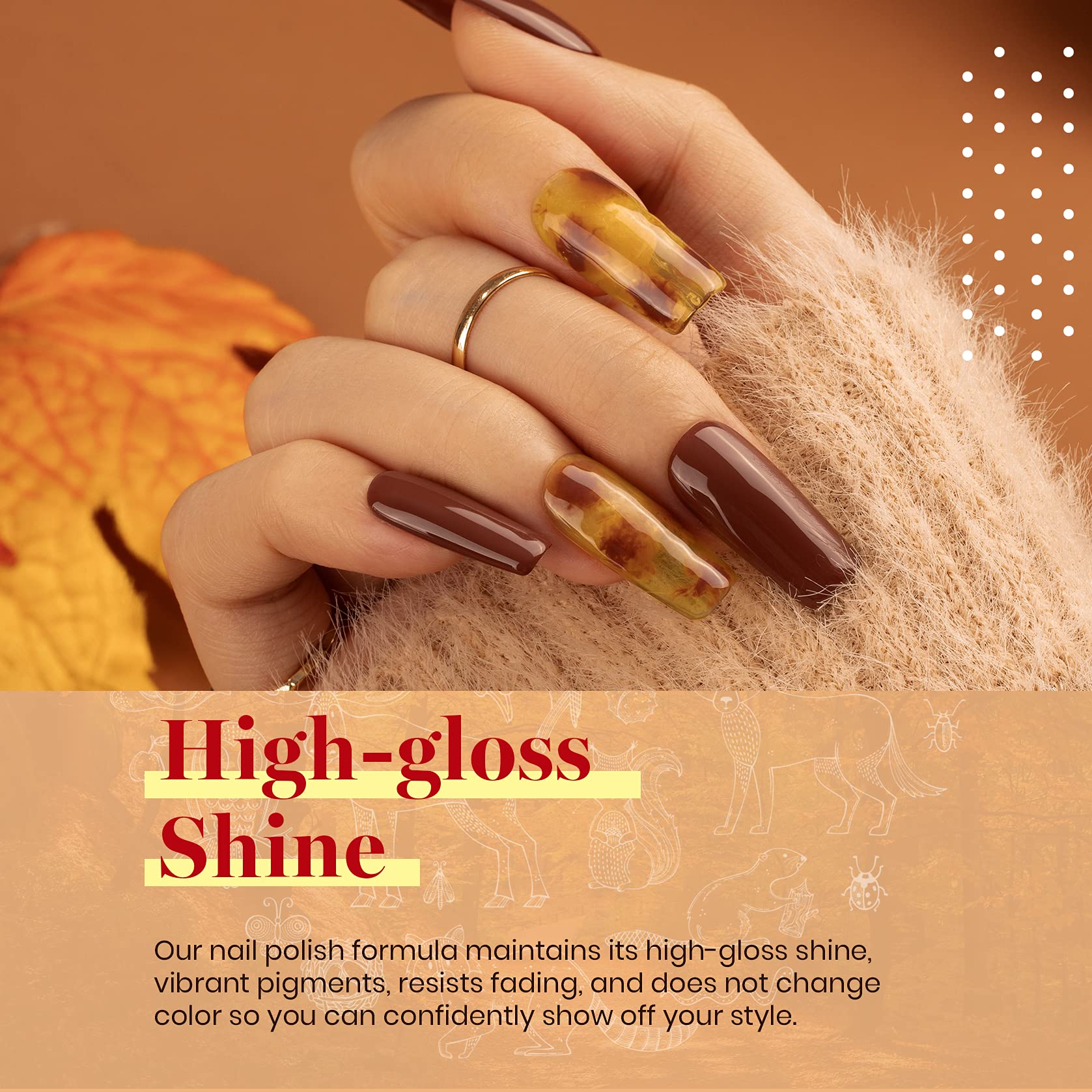 Beetles Gel Polish Fall Set mocha-swatch delivers creamy neutral with subtle shimmer.