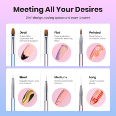 Beetles Gel Polish flat brush for broad strokes and smooth color application