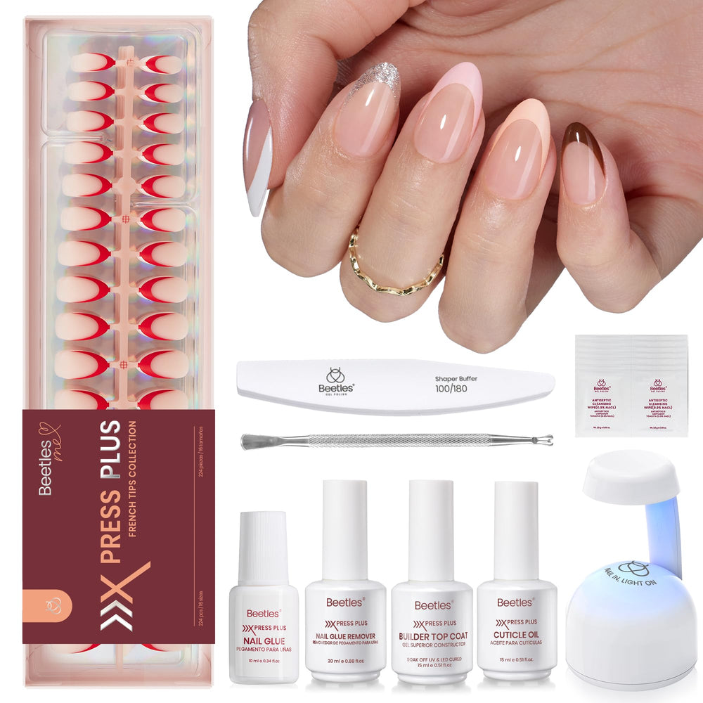 Beetles Gel Polish French tips kit 224pcs organized for easy DIY manicure