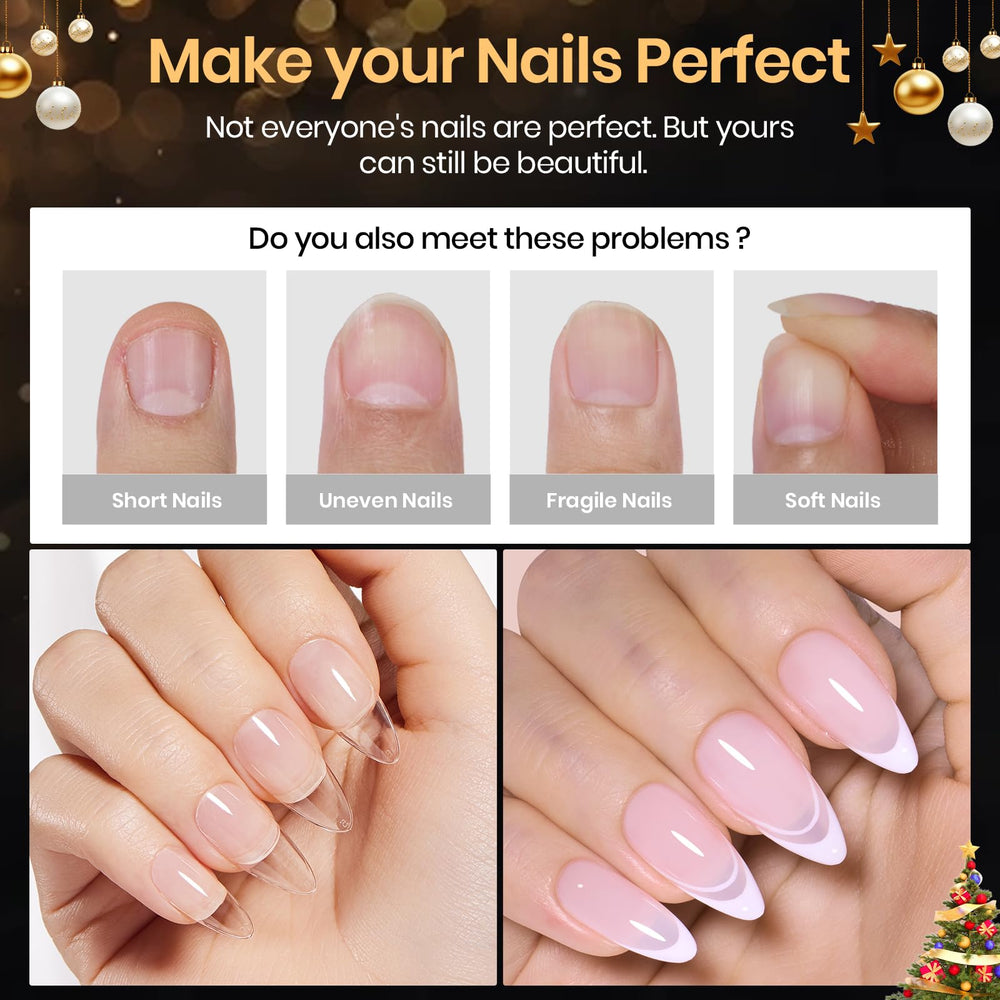 Beetles Gel Polish full-cover nail tips showing no-shaping design.