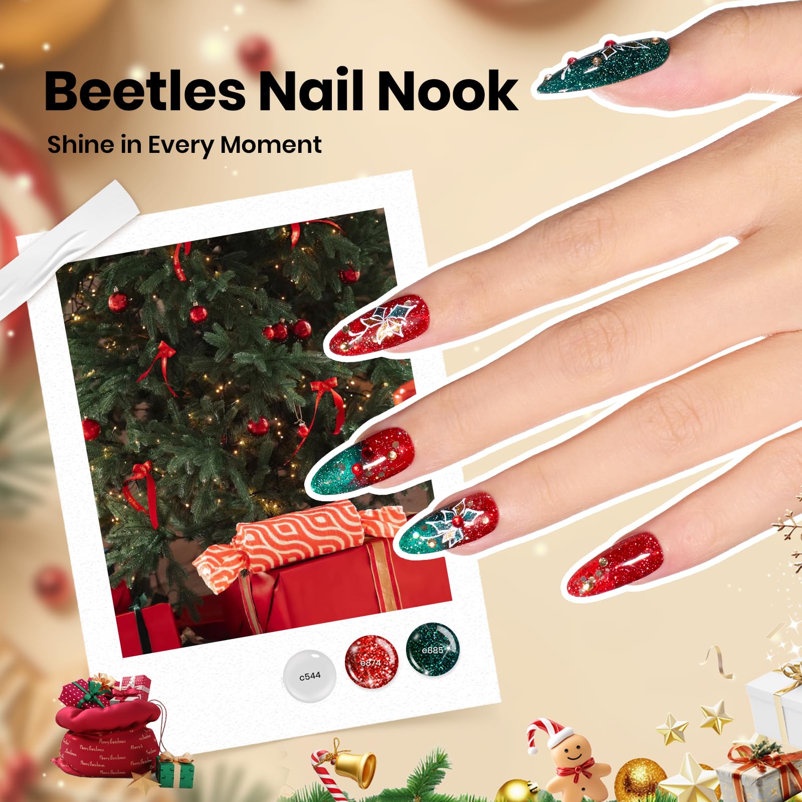 Beetles Gel Polish Gift Set top coats delivering glossy, matte, and pearlescent finishes