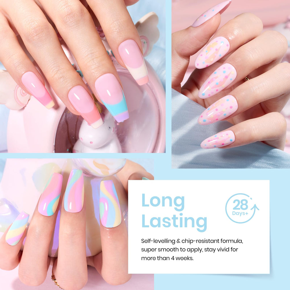 Beetles glitter pastel nails showcase sparkling, festive accents.