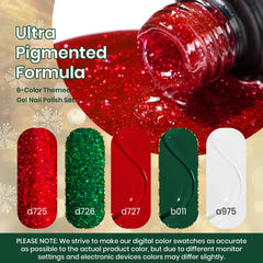 Beetles Gel Polish Glitter Red—bold festive nails with durable color.