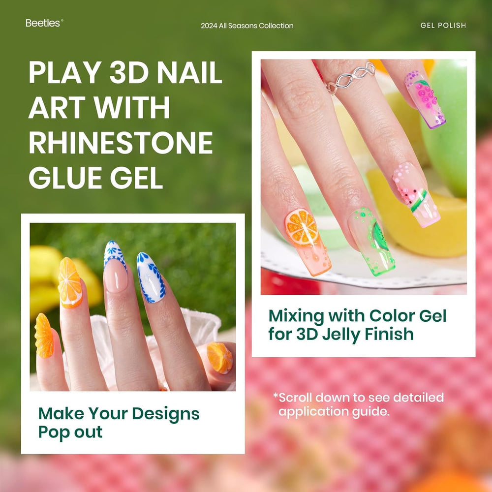 Beetles glitter-top and base-coat set image shows glossy texture with professional-grade protection