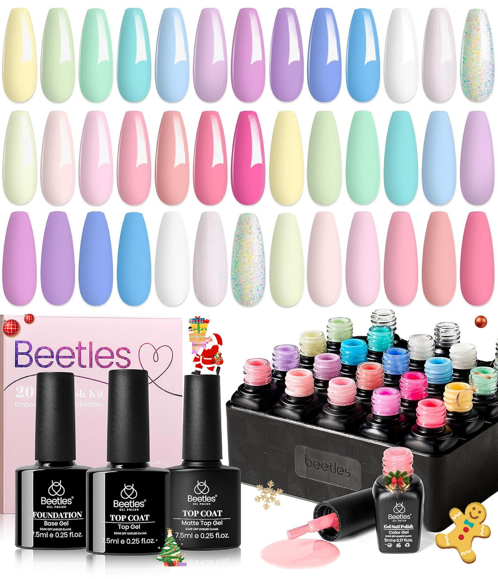 Beetles glossy top coat for lasting shine and durability.