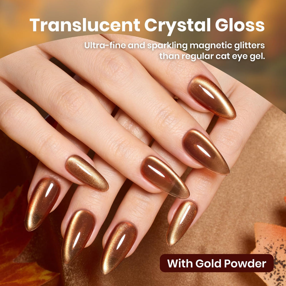 Beetles Golden Mirage burgundy cat eye adds depth and elegance