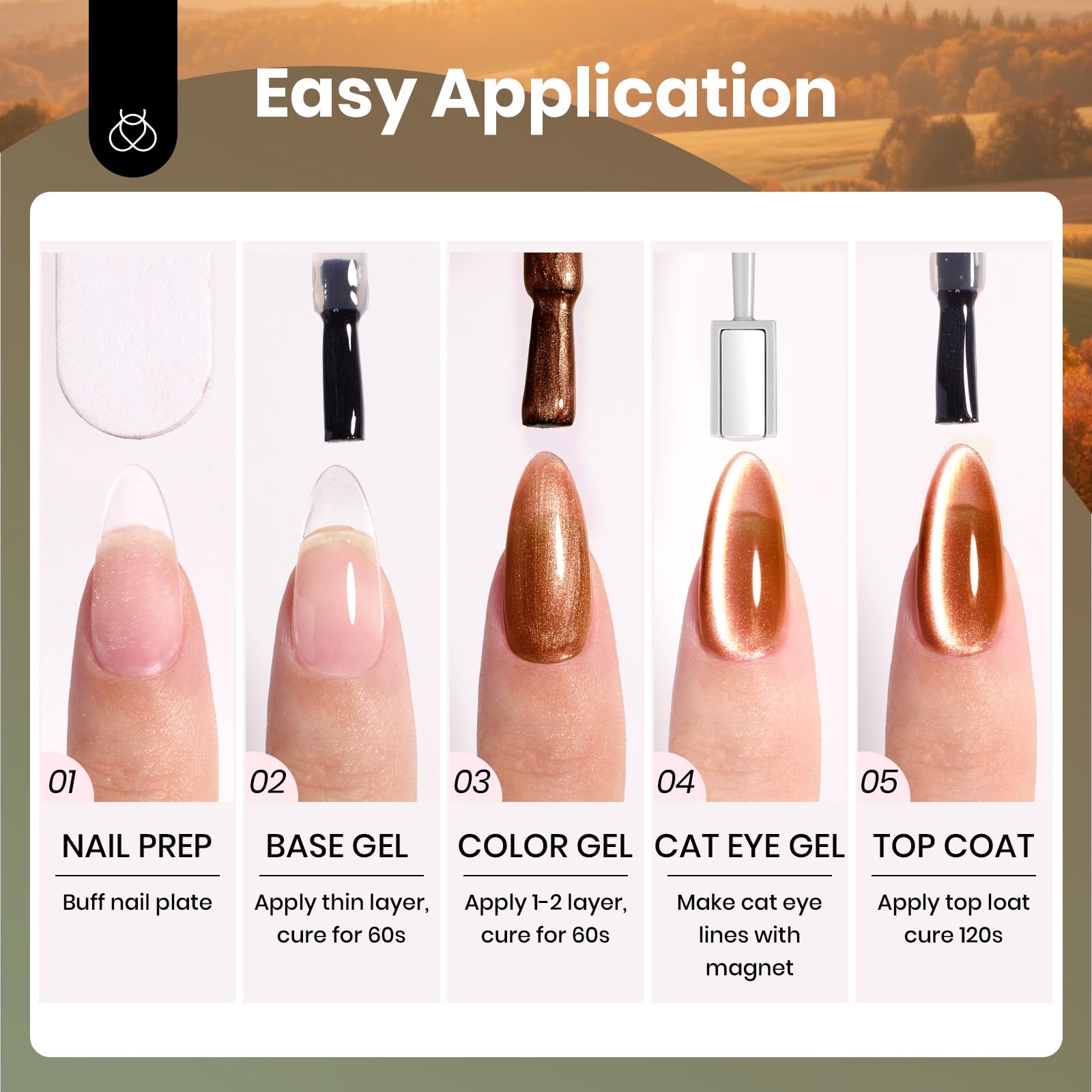 Beetles Golden Mirage magnetic tool enables varied cat eye styles