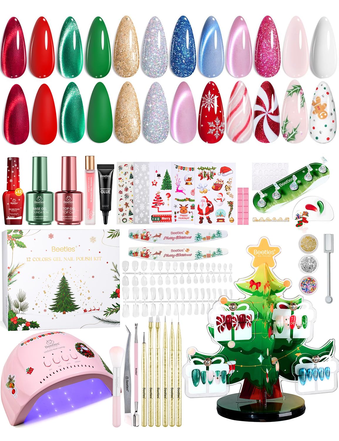 Beetles Gel Polish Kit 12-color gel-nail-colors for versatile at-home salon looks