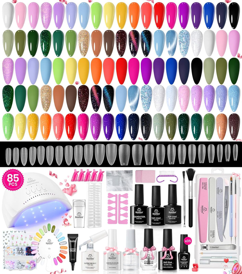 Beetles Gel Polish Kit 35 colors for versatile at-home manicures and color customization.