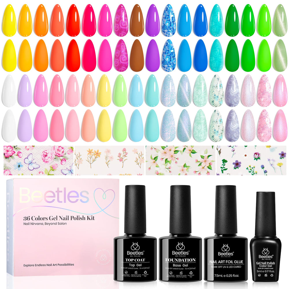 Beetles Gel Polish Kit 36 colors for versatile everyday nails
