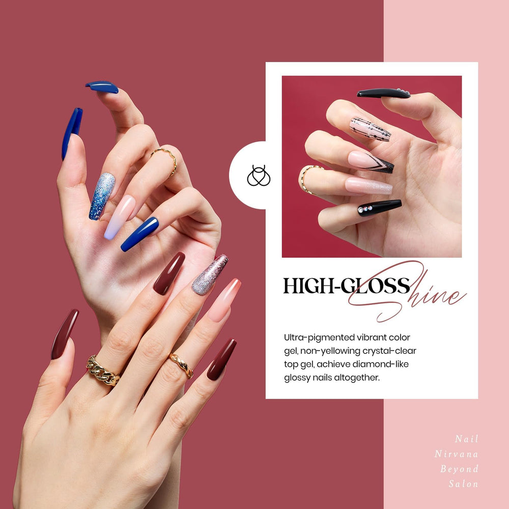 Beetles Gel Polish Kit base coat and top coat deliver lasting shine.