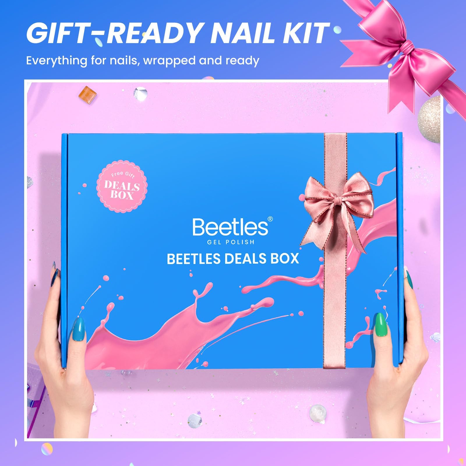 Beetles Gel Polish Kit brush set for precise nail art.