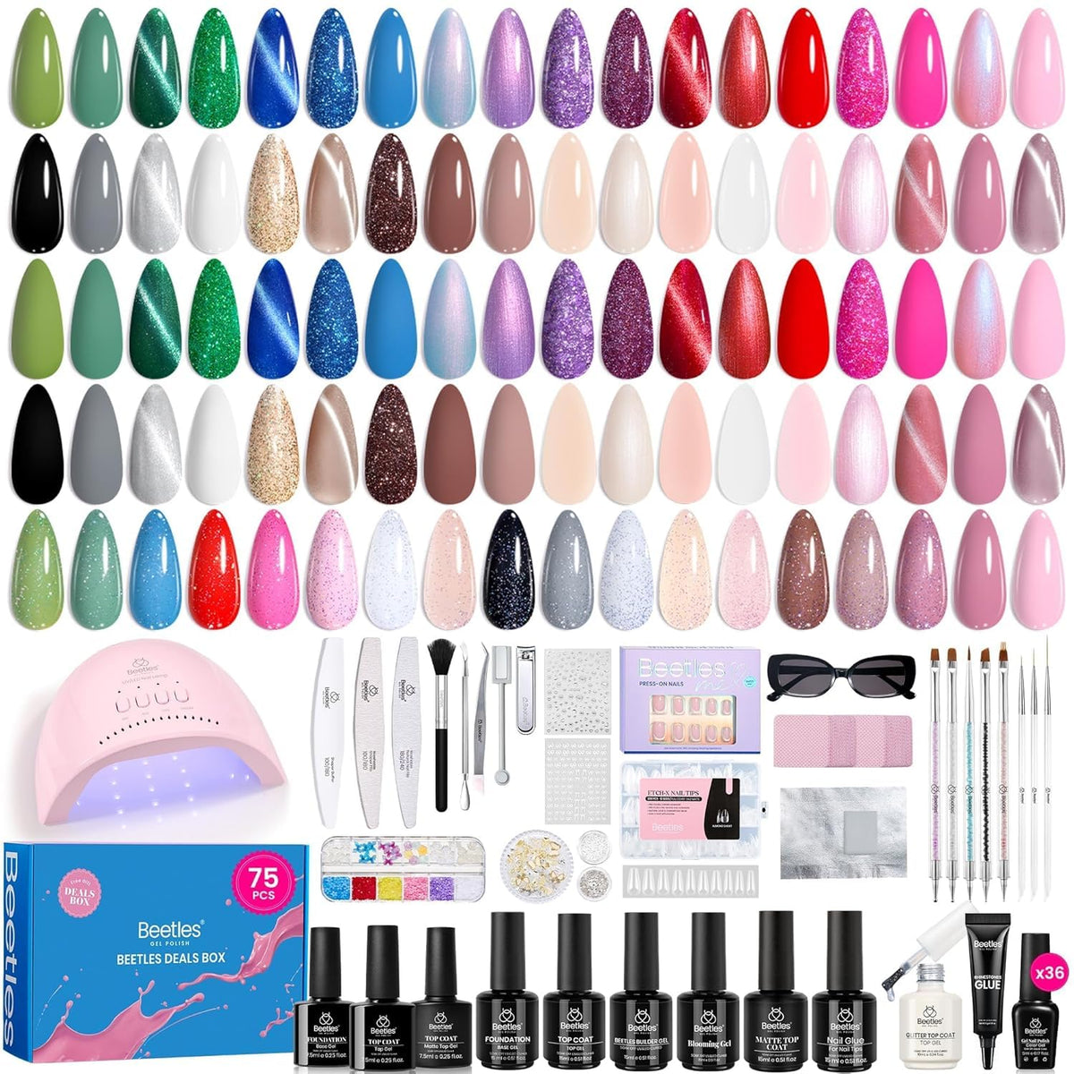 Beetles Gel Polish Kit packaging gift box ready for at-home manicure.