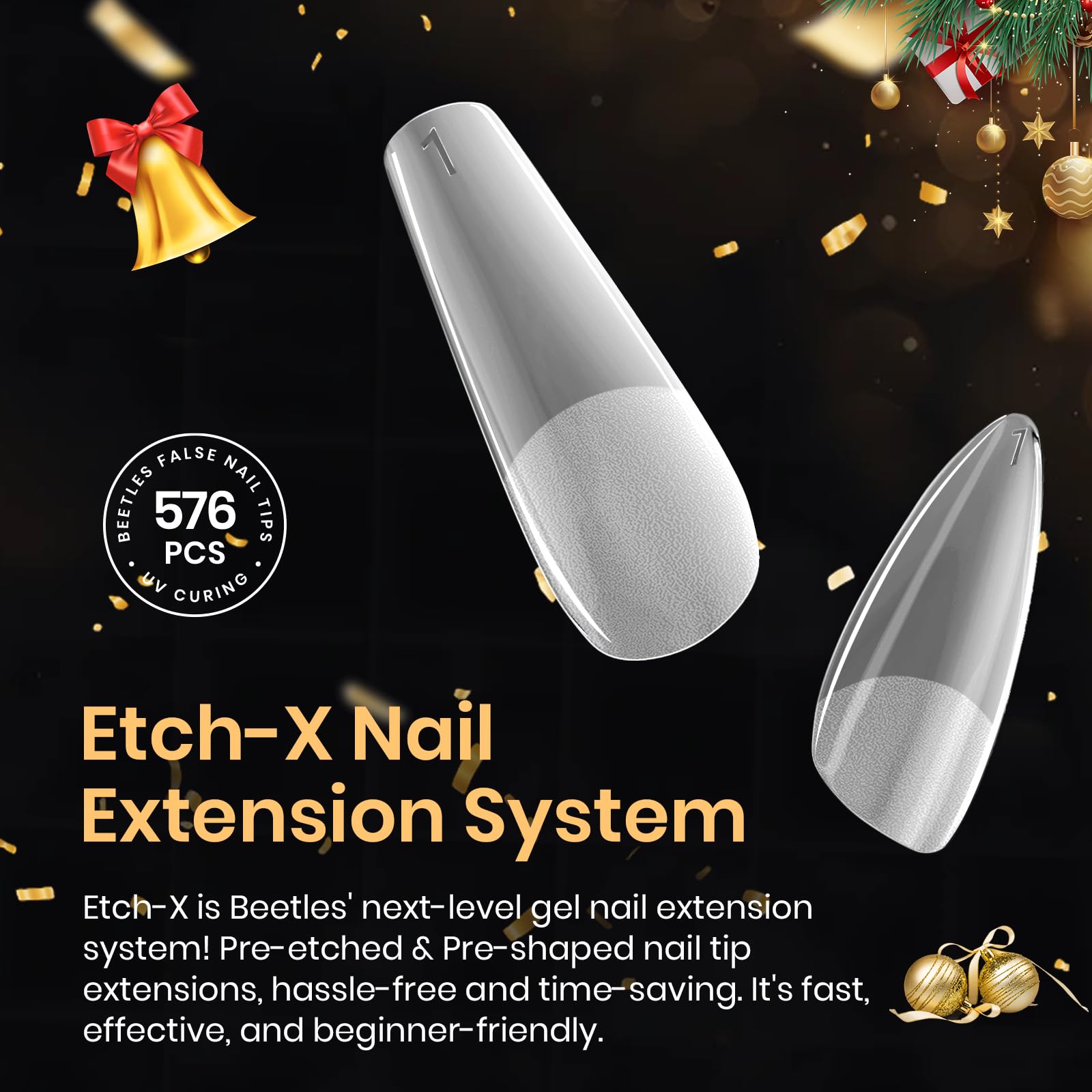 Beetles Gel Polish long-wear tips lasting 28 days.