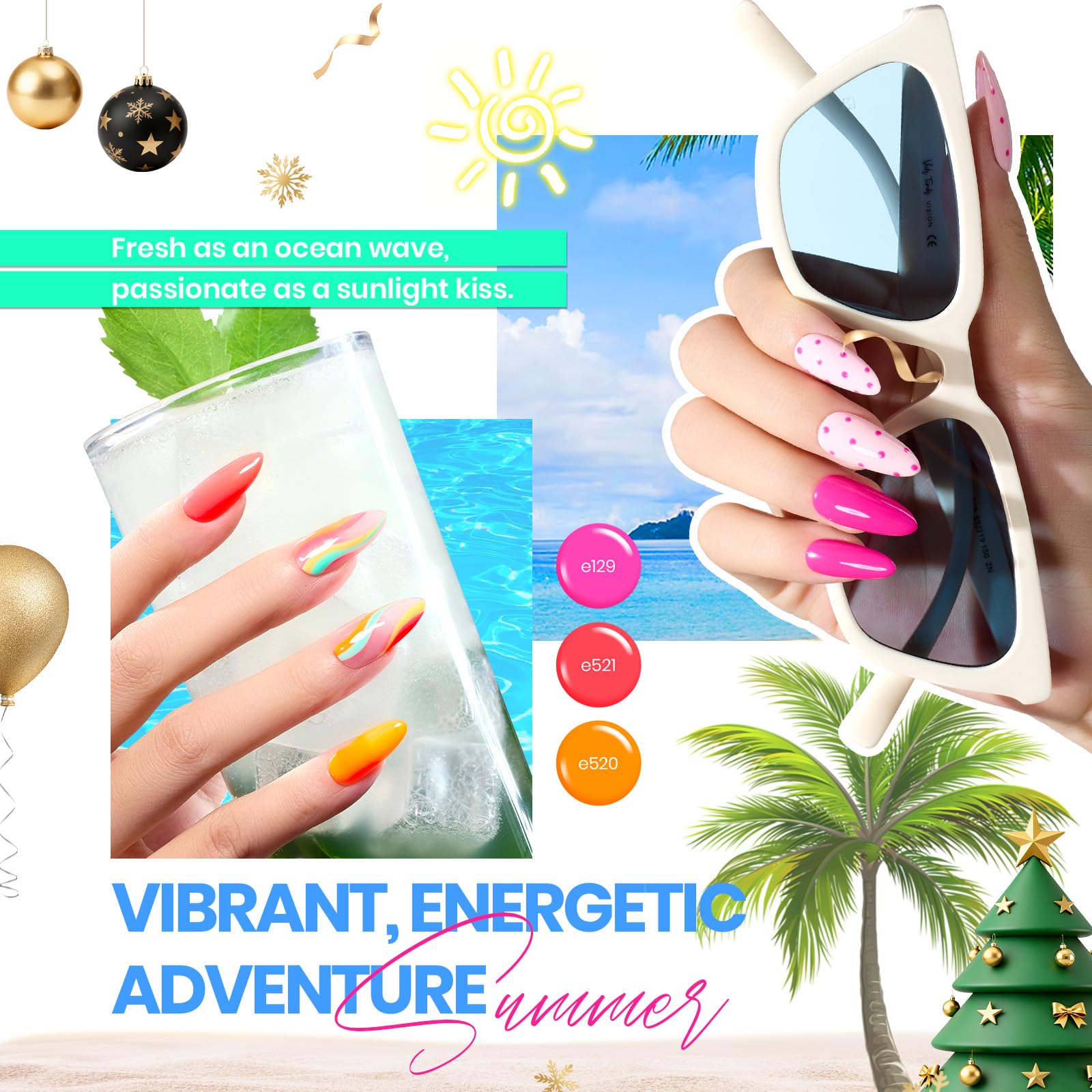 Beetles Gel Polish nail buffer file clip set image emphasizes DIY manicure convenience.