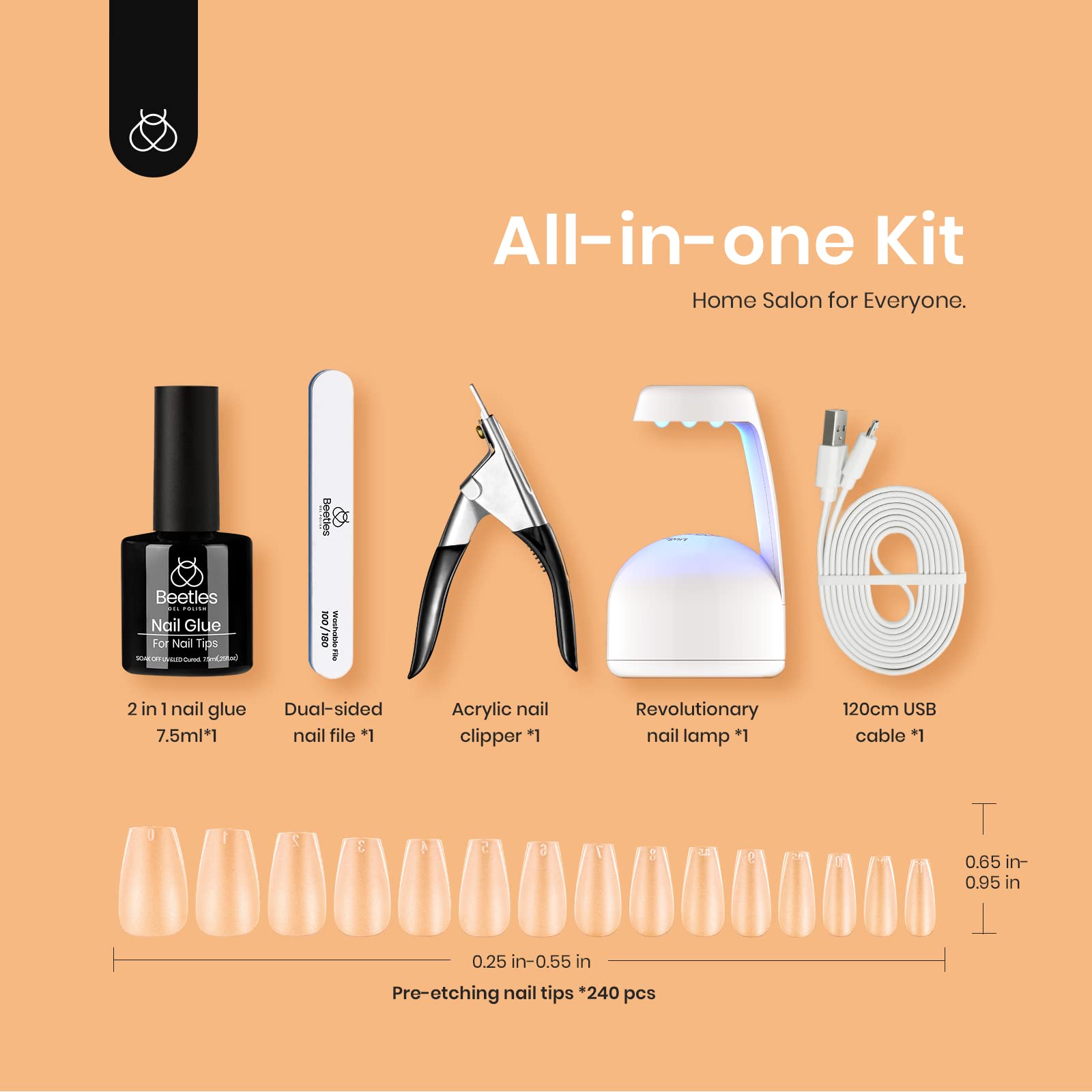 Beetles Gel Polish Nail Extension Kit safety directions included to reduce allergy risk
