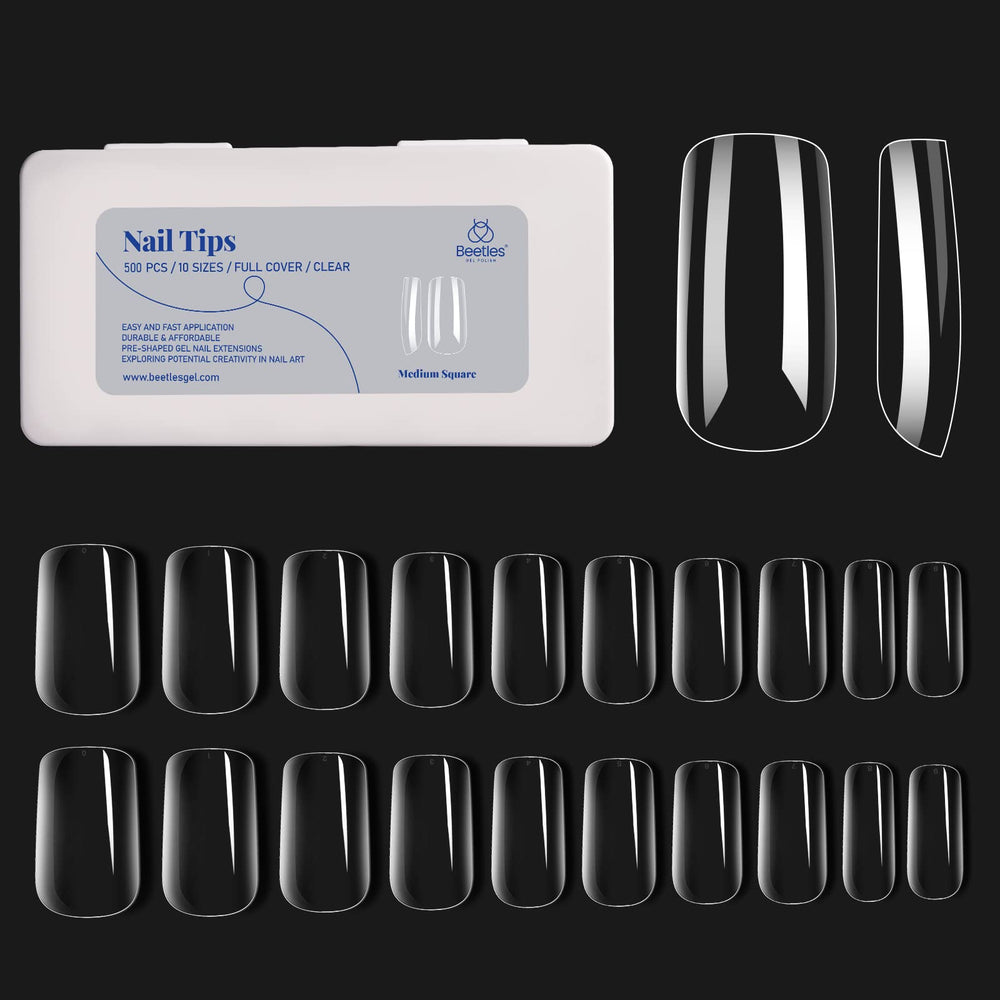 Beetles Gel Polish nail tips support at-home or professional nail extensions with lasting wear.