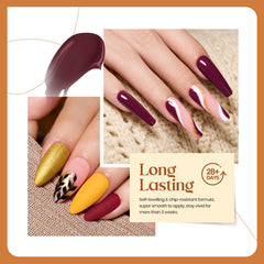Beetles Gel Polish orange-gold glitter shade swatch for party-ready nails