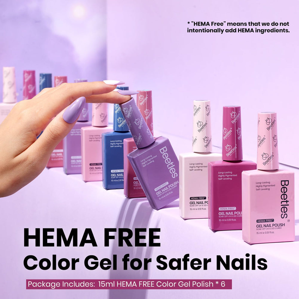 Beetles pastel gel polish bottles arranged for everyday look ideas