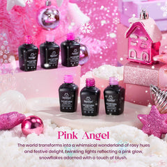 Beetles Gel Polish Pink Angel D711 swatch shows soft rose hue for everyday wear.