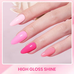Beetles Gel Polish bottle closeup ia736 highlights soft pink shade for delicate nails.