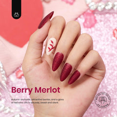 Beetles Plum shimmering gel polish bottle close-up with rich depth