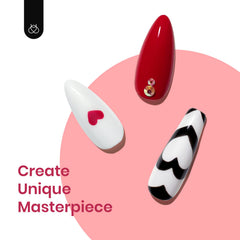 Beetles Queen of Hearts black gel polish offers bold, sophisticated nail looks.