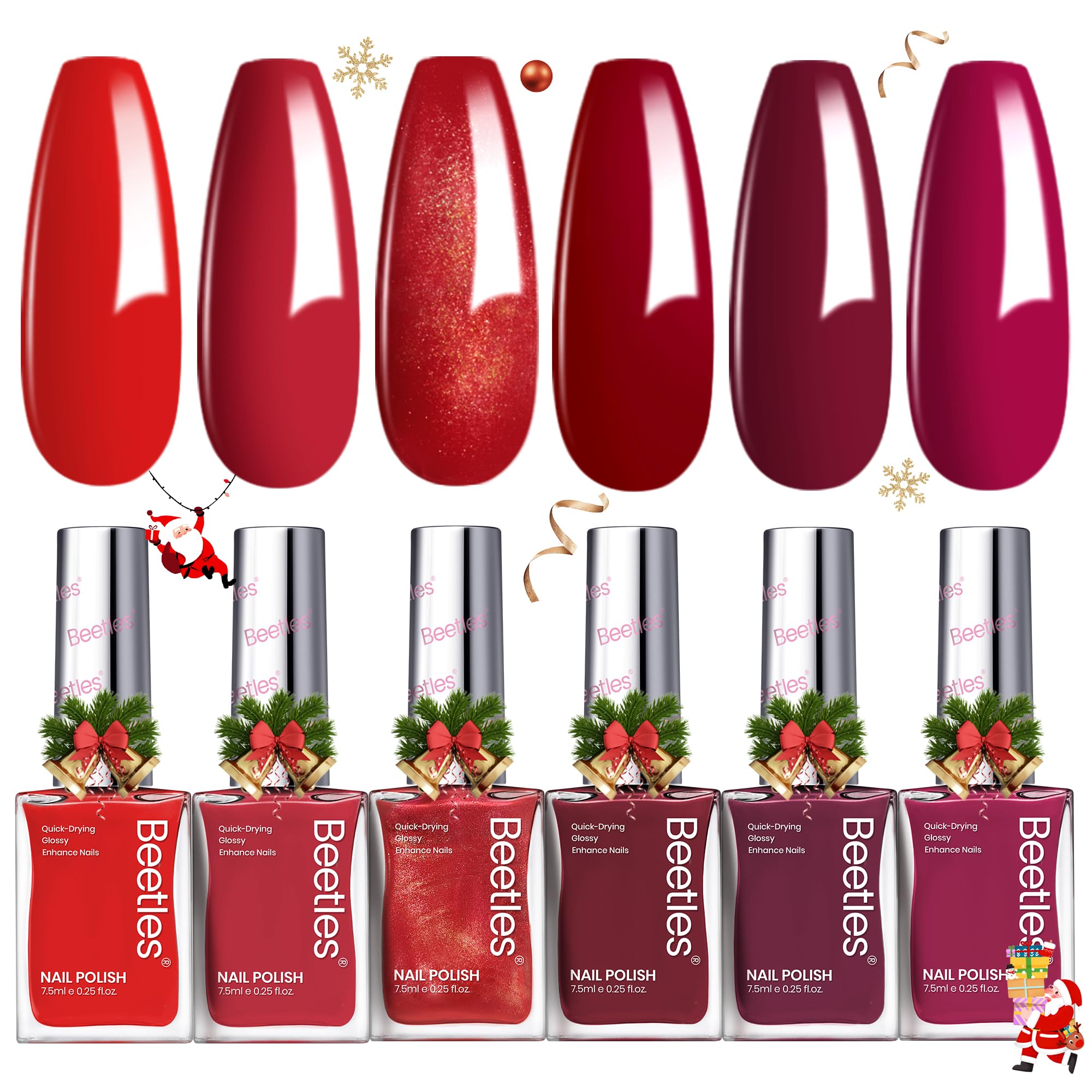 Beetles Gel Polish Blazing Rose bottle closeup highlights rich red shade for stylish nails.