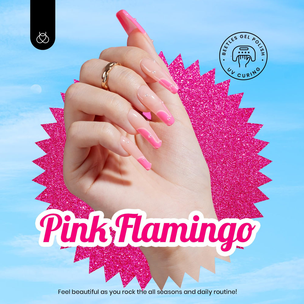Beetles Gel Polish rosa intenso brillante: color destacado para ocasiones.
