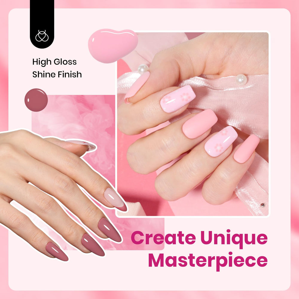 Beetles gel polish rosa intenso, color vibrante para uñas llamativas.