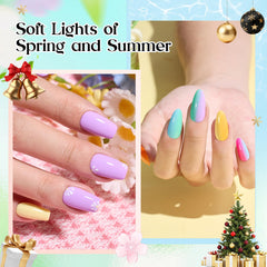 Beetles Gel Polish Seasons Impressions color swatches show bold greens, pinks, and beiges for daily wear.