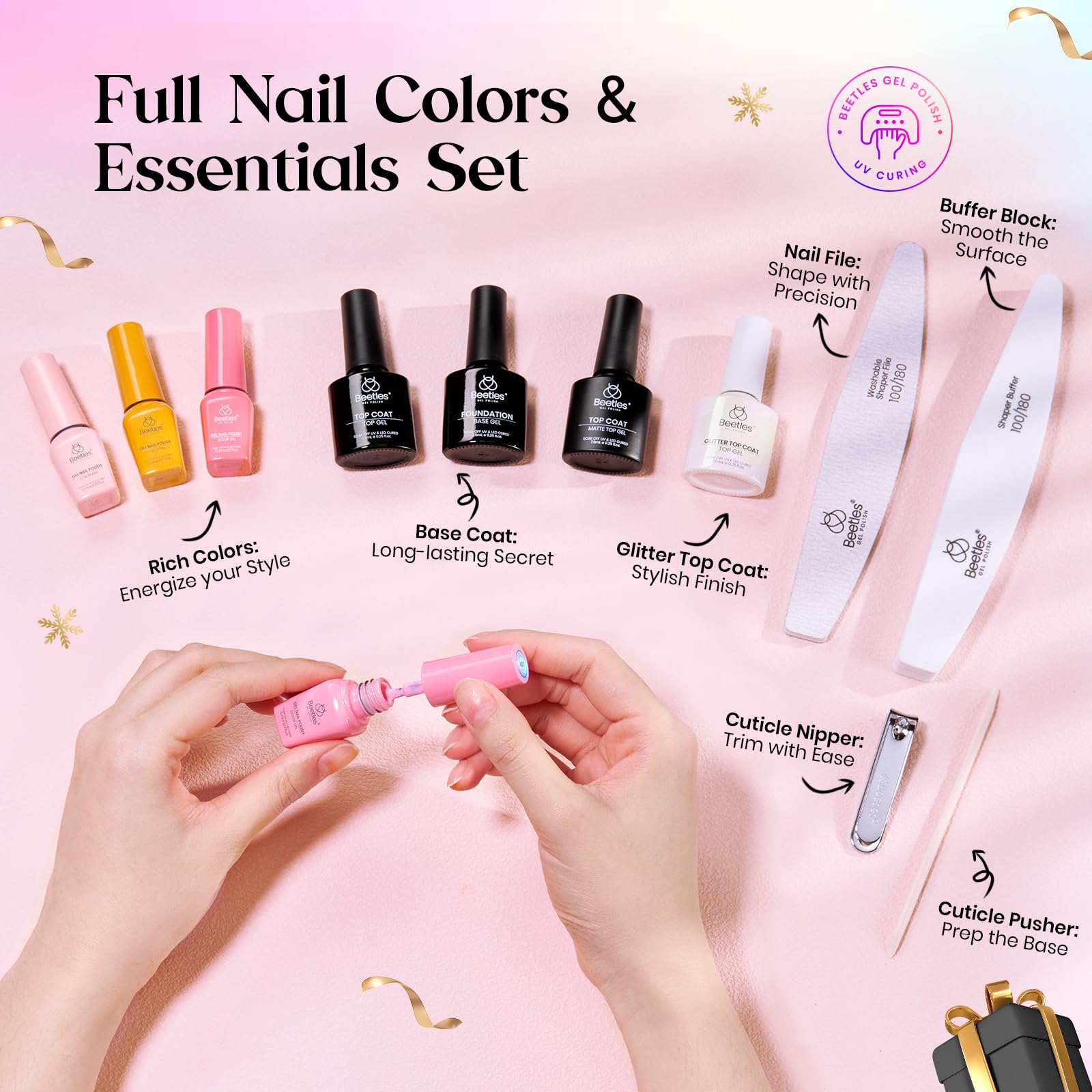 Beetles Gel Polish Seasons Impressions gift-ready packaging suits holidays and birthdays for nail lovers.