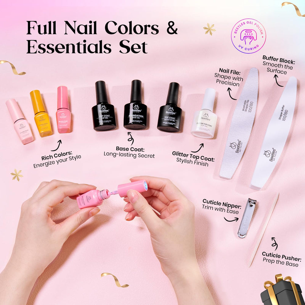 Beetles Gel Polish Seasons Impressions gift-ready packaging suits holidays and birthdays for nail lovers.