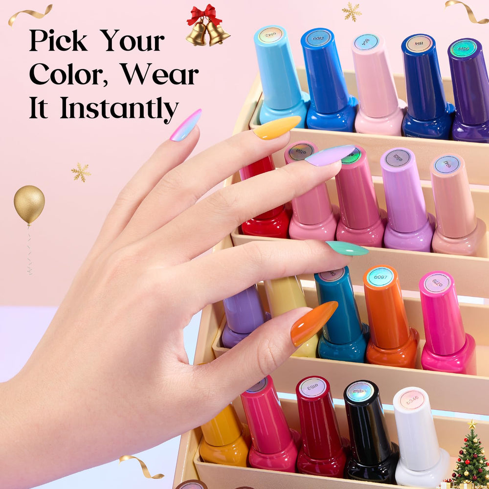 Beetles Gel Polish Seasons Impressions glitter top coat adds festive sparkle to any manicure.