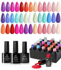 Beetles Gel Polish 20-color set swatches showing vibrant shade range for spring looks.
