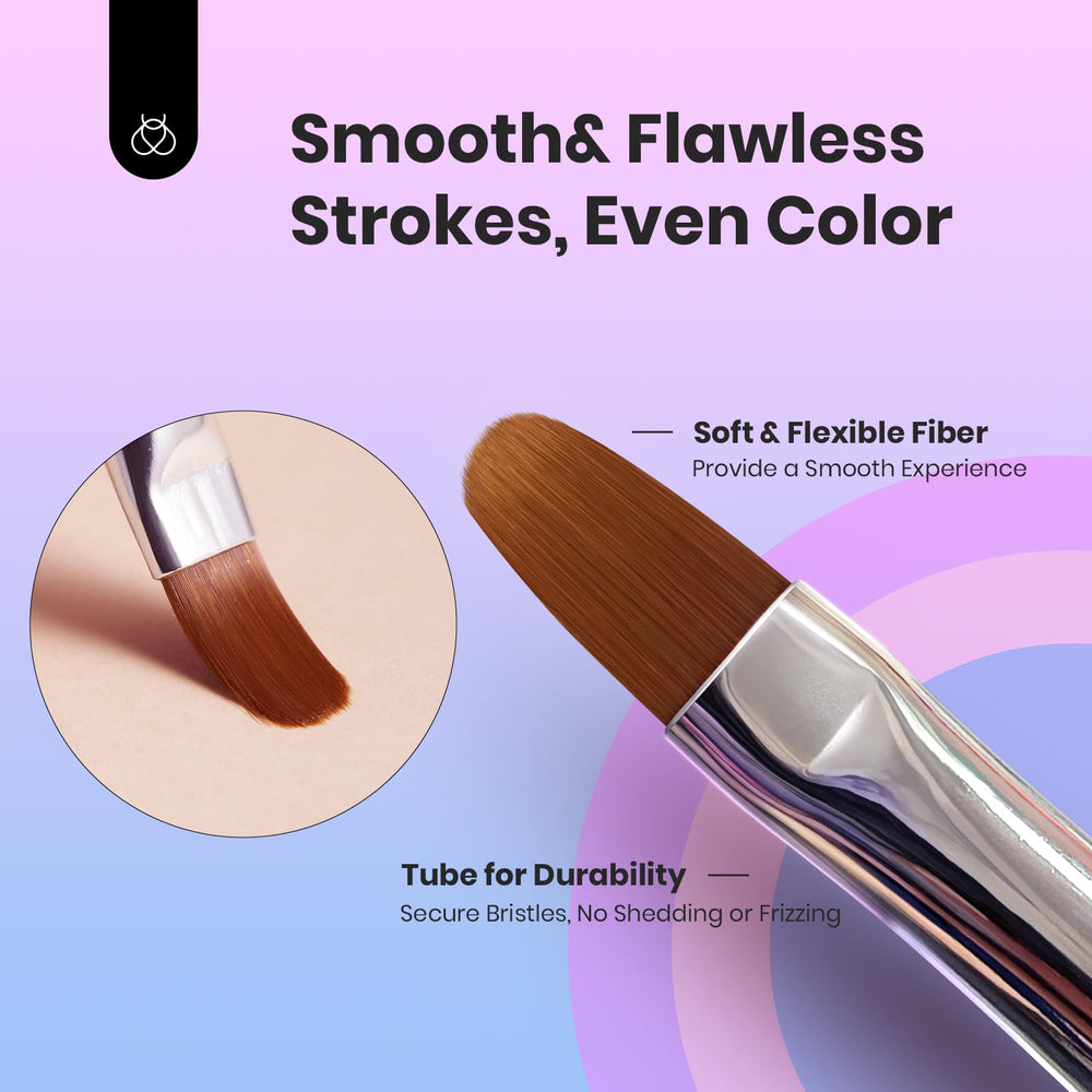 Beetles Gel Polish short liner brush handles tight corners with precision
