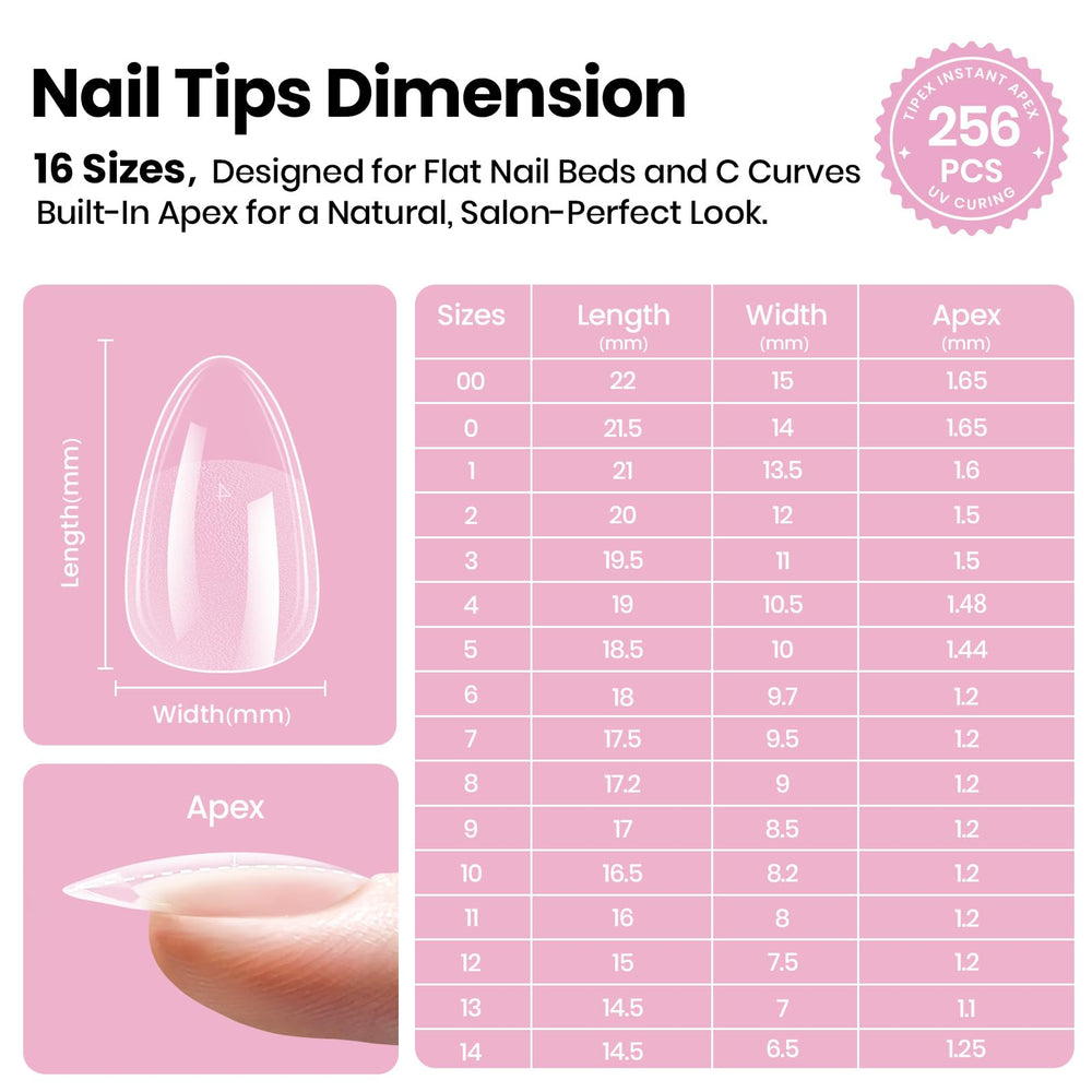 Beetles Gel Polish Tipex Lite tips suitable for press-on creators seeking professional finish.
