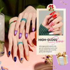 Beetles Gel Polish glossy top coat bottle delivers a high-shine finish and lasting wear.