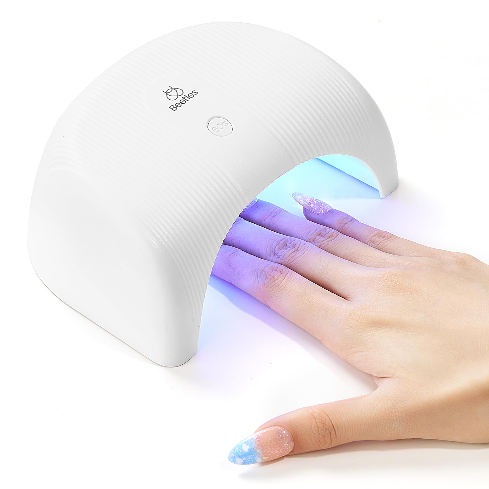 Beetles Gel Polish UV LED Nail Lamp front view, quick at-home manicures.