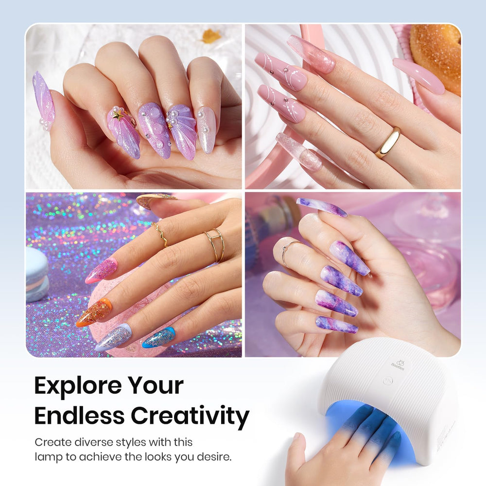 Beetles Gel Polish UV LED Nail Lamp included cord for easy setup.