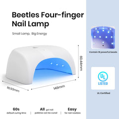 Beetles Gel Polish UV LED Nail Lamp side view shows compact design.