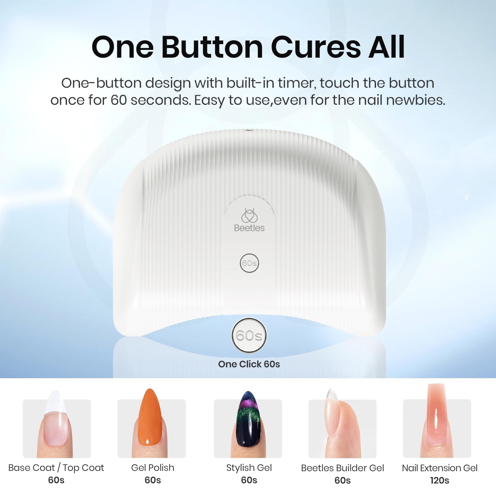 Beetles Gel Polish UV LED Nail Lamp smart sensor enables touchless use.
