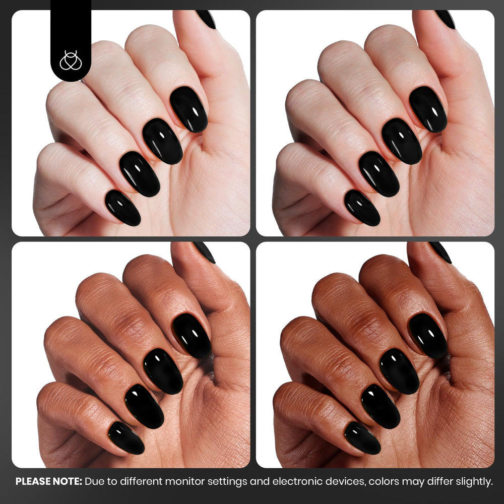 Beetles Gel Polish Classic Black inspires a chic winter manicure.