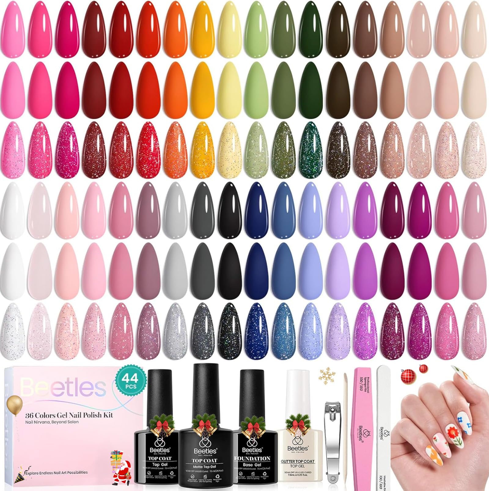 Beetles Gel Polish Winter Set colors shown for versatile nail looks and daily wear inspiration.
